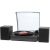 Record Player for Vinyl with Speakers, 3-Speed Vinyl Record Player with Dual Stereo Speakers Support Wireless Connection RCA Output Aux in USB Vintage Design Turntable Black