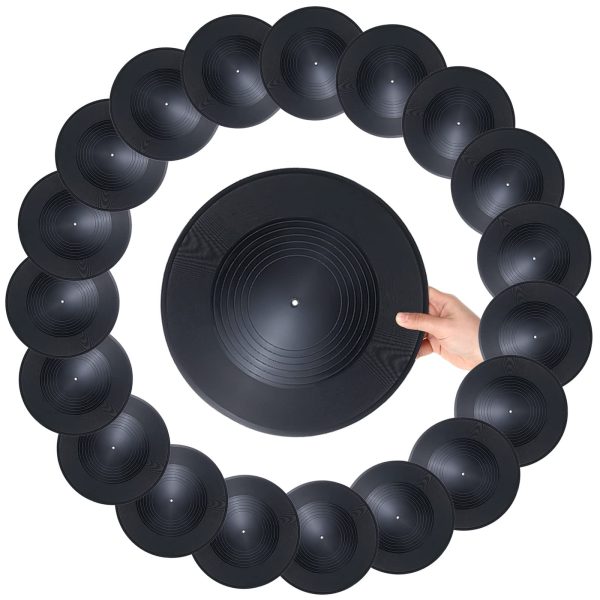 20 Pieces 12 Inch Blank Vinyl Records Vintage Fake Records Decorations for Wall Aesthetic Home Studio Room, Discs Hip Hop Rock 70s 80s 90s Retro Decor