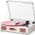 Vinyl Record Player Vintage Wireless Bluetooth Record Player with Enhanced Speakers, USB Recording, LP Player with 3-Speed Belt Drive Turntable Support RCA Line-Out AUX Input EQ,White