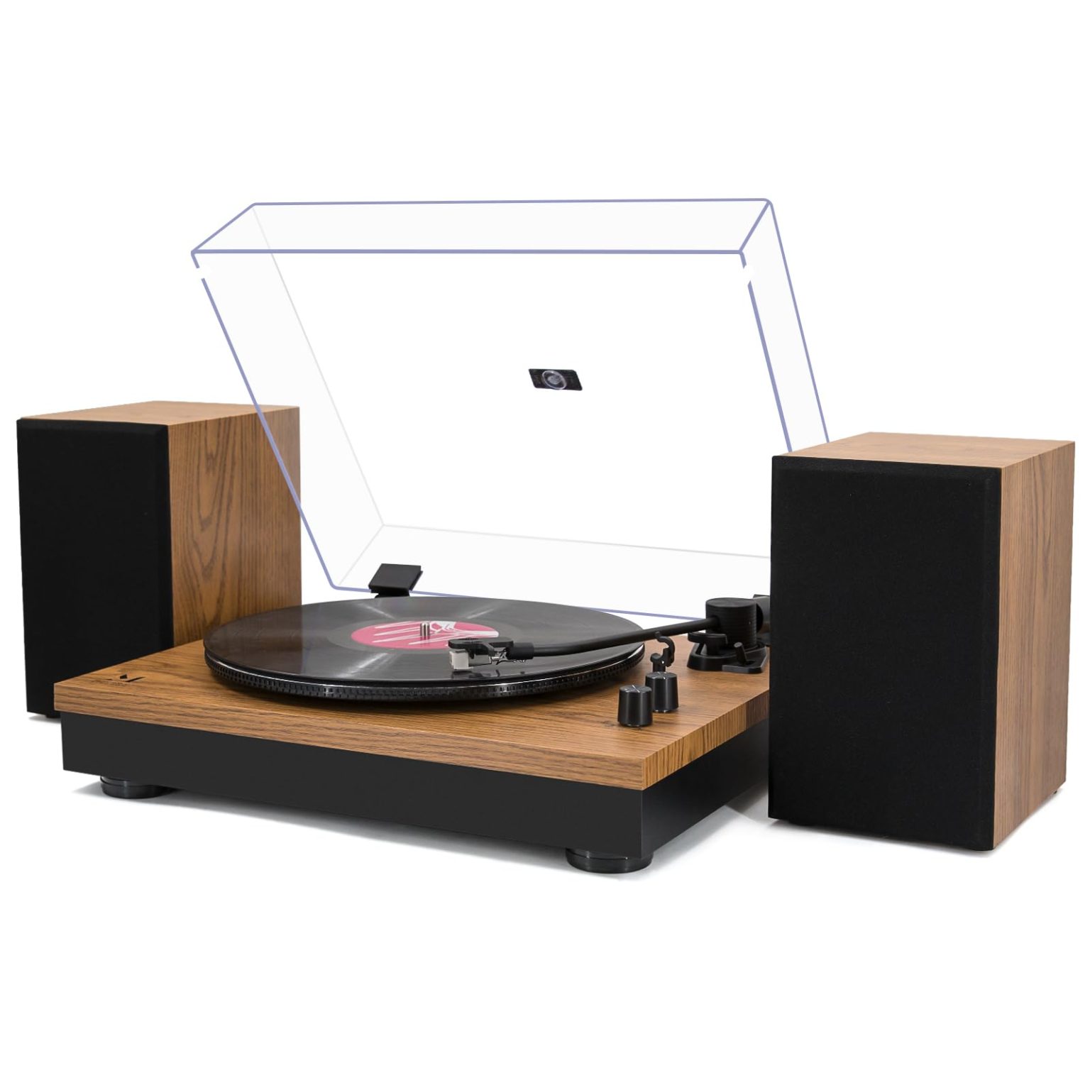 Vinyl Record Player, Record Players for Vinyl with Speakers, Wireless