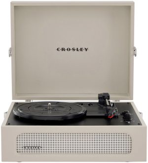Crosley CR8017B-FL Voyager Vintage Portable Vinyl Record Player Turntable with Bluetooth in/Out and Built-in Speakers, Floral