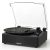 Vangoa Vinyl Record Player Turntable with 2 Built-in Speakers, Wireless Record Player 3 Speed 3 Size, Portable Vintage Belt-Driven Turntables for Vinyl Records, Black