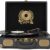 Vinyl Record Player Bluetooth 3-Speed Portable Vintage Suitcase with Built-in Speakers, RCA Line Out AUX in Headphone Jack Vintage Turntable, Black