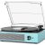 Vinyl Record Player with 2 Stereo Speakers Belt-Driven Vintage Turntables 3 Speed 3 Size Wireless Bluetooth Playback AUX-in RCA Out Headphone LP Vinyl Players Auto Stop Sky Blue