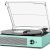 Record Player for Vinyl with 2 Build-in Speakers LP Vinyl Players Belt-Driven Vintage Turntables 3 Speed 3 Size, Wireless Bluetooth Playback, AUX-in, RCA Out, Headphone, Auto Stop