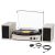 Record Player for Vinyl with External Speakers, USB Port to PC Recoding, 3 Speed Belt-Driven Vintage Bluetooth Turntable with Dual Stereo Bookshelf Speakers, Auto Stop, Dust Cover, RCA/AUX, Green
