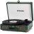 Vinyl Record Player 3-Speed Bluetooth Portable Suitcase Belt-Driven Record Player with 2 Built-in Stereo Speakers Vinyl Vintage Turntable Phonograph Records Player with RCA Line Out, AUX Out (White)
