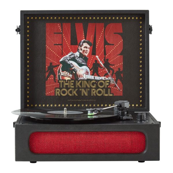 Arkrocket x Elvis Bluetooth Protable Record Player 3-Speed Bluetooth Input and Output Turntable Built-in Speakers with Magnetic Cartridge Auto Off - Elvis Presley '68