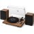 Qlearsoul SoulBox S1 Vinyl Record Player with Stereo Speakers, Turntable with Built-in Preamp, S-Shaped Tonearm, 33/45 RPM