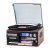 The 3 Speed Record Player Bluetooth Turntable with Built-in Speakers, CD & Cassette Playback, AM/FM Radio, USB/SD, Remote Control, Aux & RCA, Headphone Jack – Vintage Style Music System
