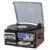 All in One Vintage 3 Speed Vinyl Record Player with Built-in Speakers,Bluetooth in/Out Turntable,CD Player/Cassette/USB/TF Card,AUX in,FM/AM Radio,RCA Out,Recording