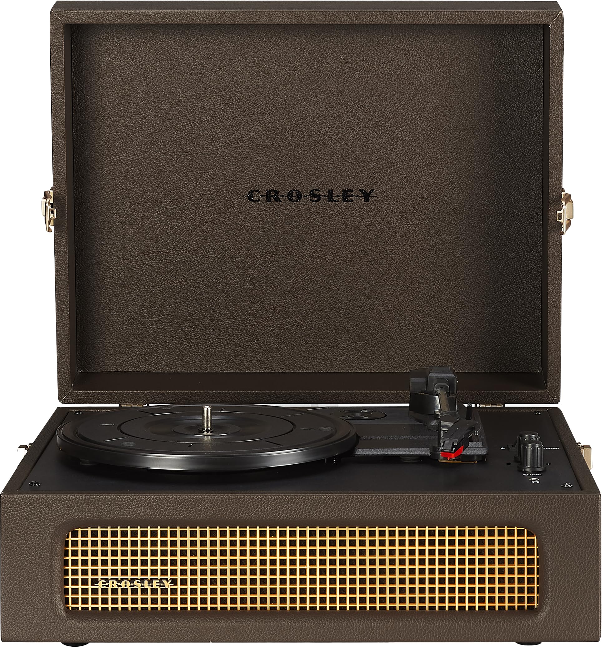 Crosley CR8017B-CO Voyager Vintage Portable Vinyl Record Player Turntable with Bluetooth in/Out and Built-in Speakers, Cocoa
