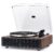 Annesburg Vinyl Record Player with Speakers, Bluetooth Turntable for Vinyl Records, High Fidelity Belt Drive 33/45 RPM, Magnetic Cartridge AT-3600L, Retro Wood Design