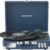 Crosley CR8005F-IB Cruiser Plus Vintage 3-Speed Bluetooth in/Out Suitcase Vinyl Record Player Turntable with Built-in Speakers, Ink Blue