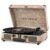 Victrola Journey Bluetooth Portable Suitcase Record Player – with Built-in Speakers, 3 Speed Vinyl Record Player, RCA Out, Headphone Jack (Dark Brown)