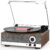 The 7-in-1 Record Player Bluetooth Turntable with Built-in Stereo Speakers, Support Bluetooth in & Out and AM/FM Radio, Belt Drive 3-Speed Turntable with Pitch Control & RCA Line Out & Auto Stop