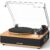 Vinyl Record Player with Built-in Speakers Bluetooth Record Player Support Bluetooth in & Out High Fidelity 3-Speed Turntable with AT-3600L Magnetic Cartridge Support RCA Output Auto Stop Walnut