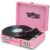 Record Player, Vinyl Record Player with Stereo Speakers,All-in-one Turntable, 3-Speed Bluetooth Record Player, Supports USB/SD Recording/Playback, AUX Input, RCA Output, Headphone Jack, Pink
