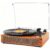 Vintage Vinyl Record Player Bluetooth Turntable with Built-in Stereo Speakers, USB Recording, Belt-Driven Record Player 3 Speeds & 3 Sizes, Portable, AUX Input LP Player