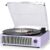 Vinyl Record Player with Speakers New Sleek Turntable Vinyls Records Belt-Driven Turntables Support 3-Speed Wireless Headphone AUX RCA Line Auto Stop LP Players for Audio Sound Classic Pure White