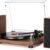 Bluetooth Turntable HiFi System with 36 Watt Bookshelf Speakers, Patend Designed Vinyl Record Player with Magnetic Cartridge, Bluetooth Playback and Auto Off