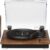 Crosley CR7502A-WA Riff 3-Speed Bluetooth Vinyl Record Player Turntable with Matching Stereo Speakers and 6 Modular Layouts, Walnut