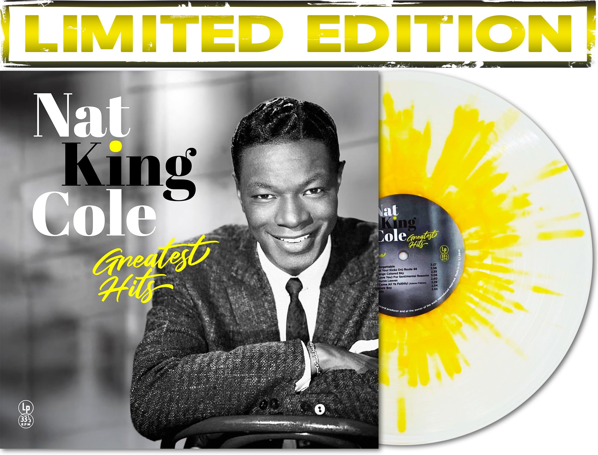 Nat King Cole Greatest Hits - Limited Color Edition - Yellow Splatter LР
