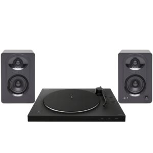 Sony PS-LX310BT Bluetooth Wireless Turntable - High-Fidelity Vinyl Record Player with Bluetooth Connectivity Bundle with SAM30 3-Inch Powered Studio Monitors Pair (Black) (2 Items)