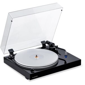 Fluance RT85 Turntable with Ortofon Cartridge, Acrylic Platter, Speed Control, and Vibration Isolation - Walnut