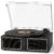 TANLANIN Vinyl Record Player Bluetooth Turntable, 3-Speed LP Player with Speakers, Retro Record Player for Vinyl Records, AUX RCA Output, PC Recording, Headphone Jack, Classic Vintage Music System