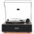 Udreamer Vinyl Record Player with Bluetooth Input, Mulipurpose Turntable with Built-in Speakers, AT-3600L Cartridge, Belt Drive 33/45 RPM, Auto Stop, Adjustable Lighting
