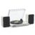 Vinyl Record Player with 40W Bookshelf Speakers and Dual Bluetooth,Hi-fi System Turntable with USB Record,Built-in Phono Preamp, Counterweight, Pitch and AT-3600L,PU Leather Black