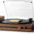 Vinyl Record Player with Dual Stereo Bookshelf Speakers Vintage Belt Drive Bluetooth Turntable with External Speakers,Convert Vinyl to MP3,LP Players AUX Headphone Input RCA Out