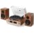 QLEARSOUL HiFire X Vinyl Record Player, Audiophile HiFi Turntables System with 100W Bookshelf Speakers,VU Meter, DSP Preamp, Support 33/45 RPM, RCA LINE in | Out