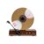 Fuse GLD Vertical Vinyl Record Player with Speakers | Gold Trim | 5.3 Bluetooth, AUX | Full Range External Speakers | Premium Cartridge | Vintage Mid Century Modern | Handcrafted Ashtree Wood