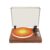 WhatPlus Vintage Bluetooth Turntable with Illuminated Platter, Built-in Speakers, RCA Output & 3.5mm Input – Retro Wooden Record Player for Home Decor