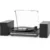 Record Player for Vinyl with External Speakers Belt-Drive Turntables for Vinyls Records Dual Stereo Speakers LP 3 Speed BT Wireless AUX-in Headphone Auto Stop New Sleek Stylish Dark Green