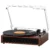 Bluetooth Turntable Vinyl Record Player, 3-Speed Record Player with Built-in Speakers,USB Recording, AUX in Auto Stop, Belt-Drive LP Player Blue