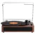 Vinyl Record Player Bluetooth Turntable, 3-Speed Retro Vinyl Player with Built-in Speakers,AUX in, Auto Stop,USB Recording, Belt-Drive LP Player White