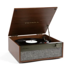 Victrola Century Core - 3-in-1 Bluetooth Record Player - Walnut | 3-Speed turntable, CD Player, 2-way Bluetooth (in and out), built-in stereo speakers, headphone and RCA outputs