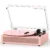 VINYLSLINK Bluetooth Record Player with Built-in Speakers, USB Recording | Pink Vinyl Player, 3-Speed Turntable, 3-Size Playback, Auto Stop, EQ Modes, LED Display, AUX In, RCA Out, Headphone Jack
