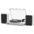 Udreamer Dual Bluetooth Record Player, Vinyl Turntable with 40W Speakers | Bookshelf HiFi System, USB Encoding, Built-in Preamp, Auto Stop, Pitch Control, AT3600L Stylus, PU Leather Black