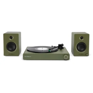 Victrola Stream Onyx - Wireless Wi-Fi Turntable, Works with Sonos - Green | Wi-Fi and Bluetooth streaming turntable, works with Sonos, Roon, UPnP, AT-VM95E cartridge, RCA out (speakers sold separately)